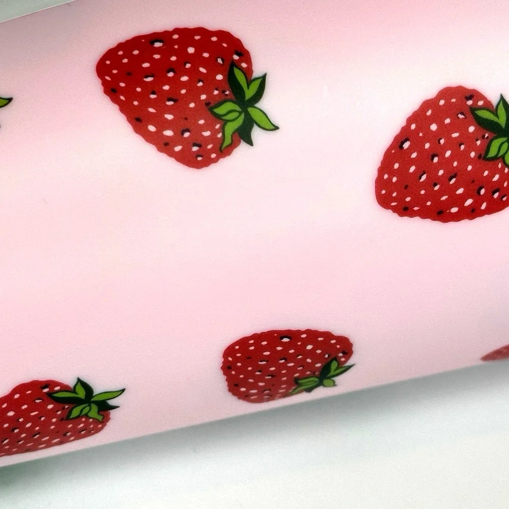 SOHO Loft Strawberry Tumblers Set of 6 Pink 24oz BPA Free Summer Cups